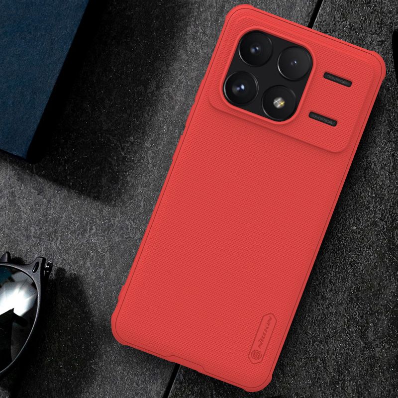 Etui Nillkin Super Frosted Shield Pro do Xiaomi POCO F6 Pro / Redmi K70 Pro / K70, czerwone